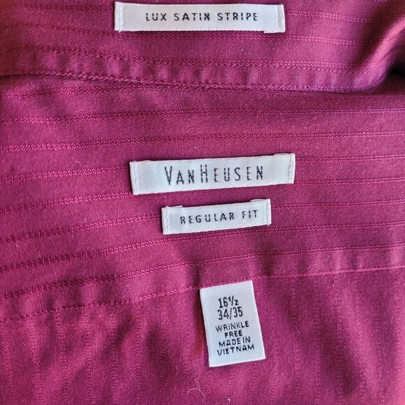 Men's Van Heusen Ultra Wrinkle Free Regular Fit Dress Shirt Sz XL - Picture 9 of 9